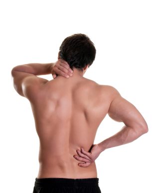 Man suffering back pain