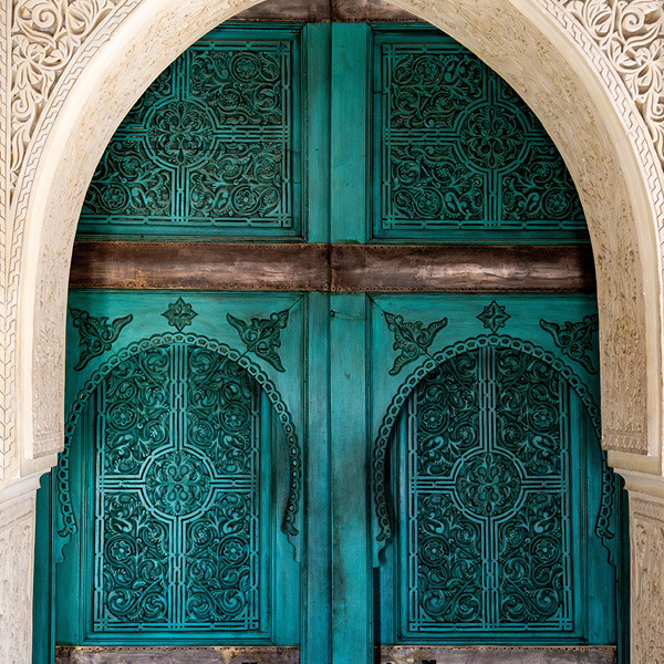 blue door